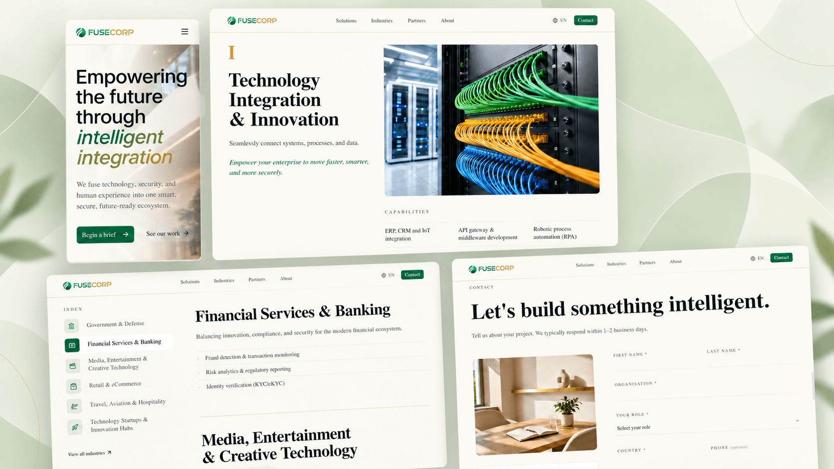 Fusecorp interface design